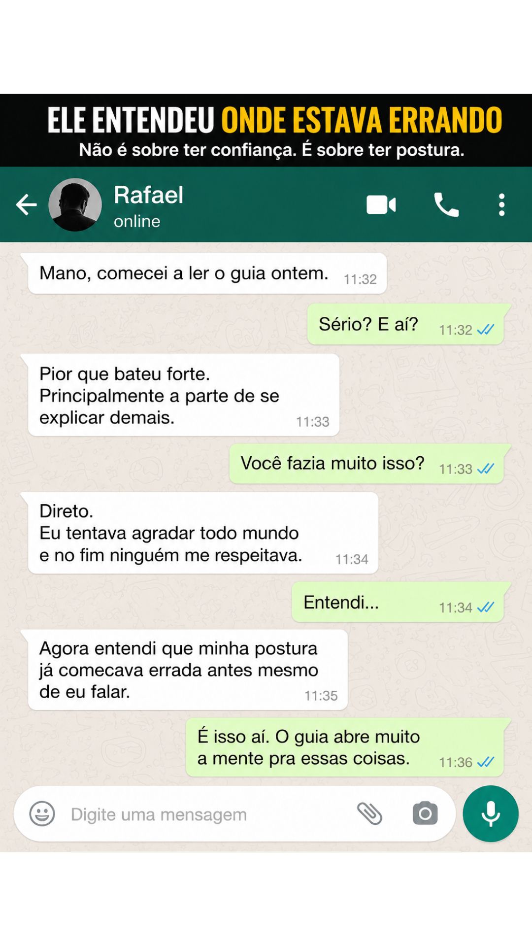 Relato de aluno sobre reconstrução de presença
