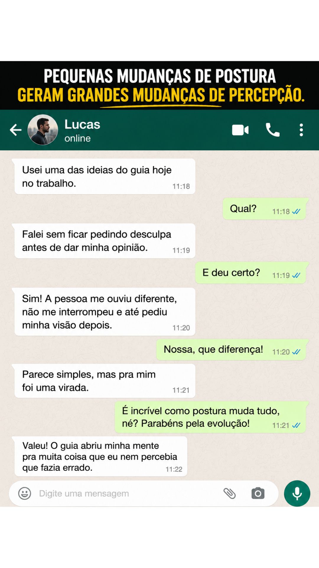 Relato de aluno sobre o conteúdo do manual